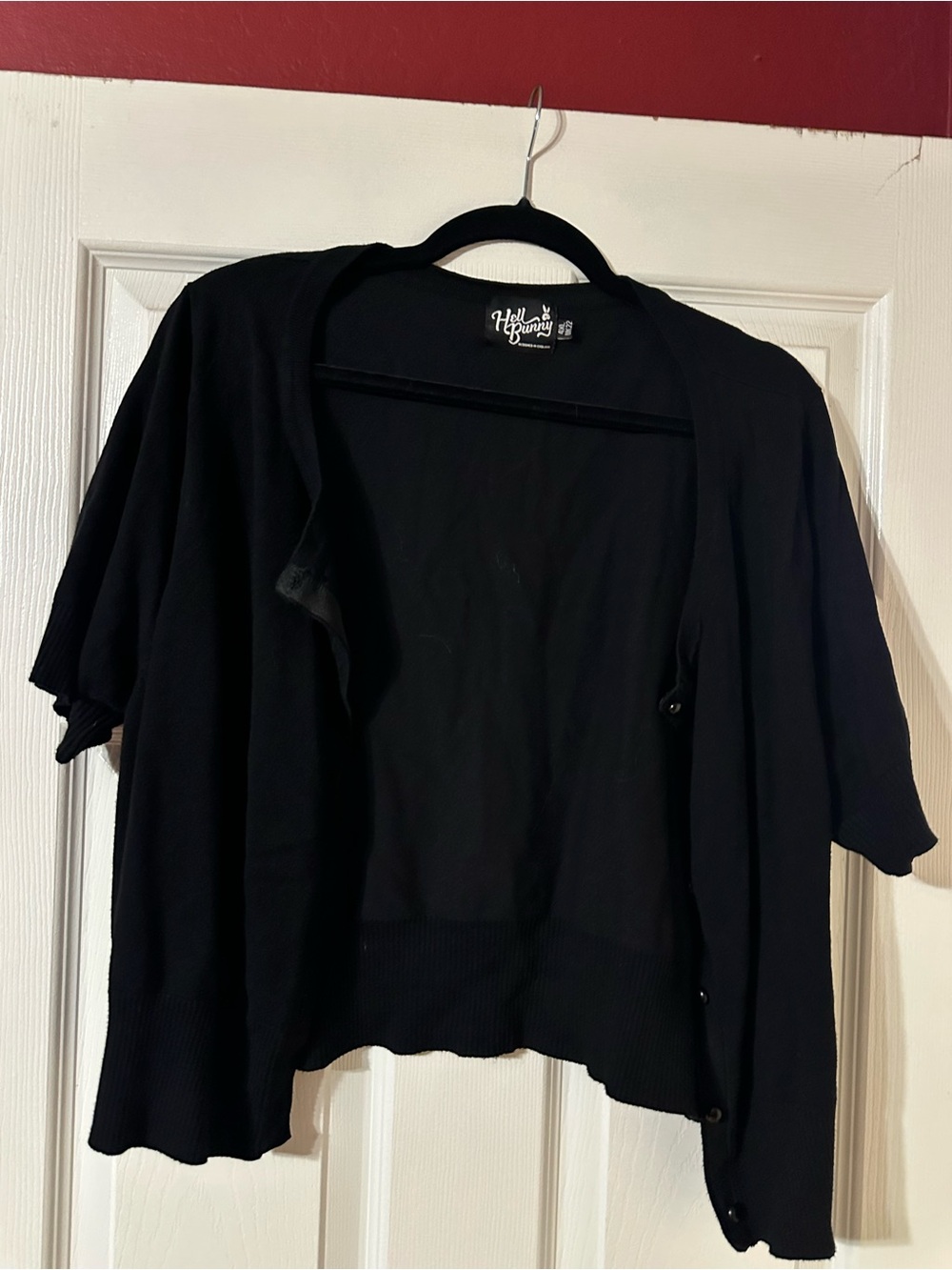 Hell Bunny Black Short Sleeve Cardigan